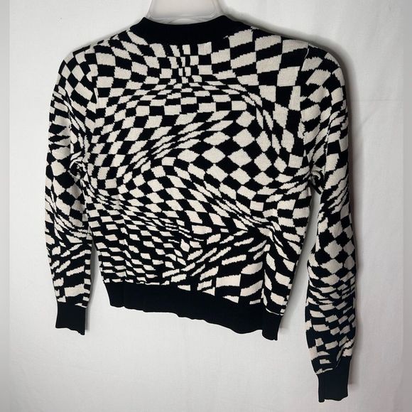 NWT DAYDREAMER Eclipse Wave Women’s Cardigan  Black White size XS - Picture 6 of 13